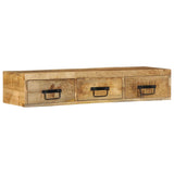 Wall-mounted TV Cabinet 100x30x19 cm Solid Rough Wood Mango 4017464