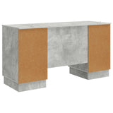 Desk with Door Concrete Grey 142.5 x 50 x 75 cm Engineered Wood 3414624