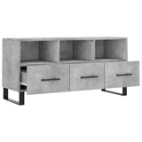 TV Cabinet Concrete Grey 102x36x50 cm Engineered Wood 829064