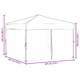 Folding Party Tent with Sidewalls Black 3x3 m 93525