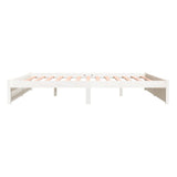 Bed Frame without Mattress White Solid Wood 200x200 cm 814970