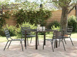 Garden Dining Set 5 pcs Anthracite Powder-Coated Steel 3379297