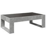 ZNTS Coffee Table with Infinity LED Concrete Grey 90x53x30 cm 847640