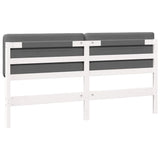 Upholstered Headboard White and Light Grey 200 cm 880052
