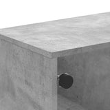 Coffee Table with Glass Doors Concrete Grey 68.5x50x50 cm 836542