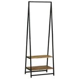 Clothes Rack Black 60 x 45 x 180 cm Solid Acacia Wood 374114