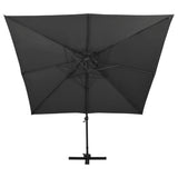 Cantilever Garden Parasol with Double Top 300x300 cm Black 312376