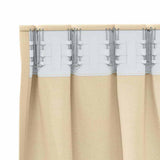 Blackout Curtains with Rings 2 pcs Cream 225 x 140 cm Polyester 4107485