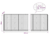 Gabion with 3.5 mm Wire and 5x10 cm Mesh 900x50x150 cm 3462852