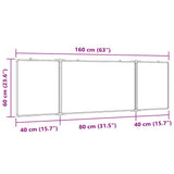 Magnetic Whiteboard Foldable 160x60x1.7 cm Aluminium 4005368
