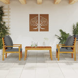3 Piece Garden Lounge Set with Cushions Solid Wood Acacia 3211808