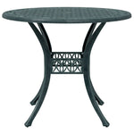 ZNTS Garden Table Green Ø90x75 cm Cast Aluminium 4002810