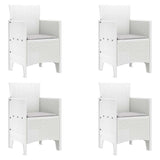 Garden Dining Set 5 pcs White Polypropylene 3378544