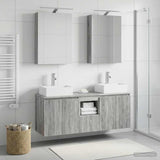 Bathroom Cabinet Set 5 pcs Grey Sonoma Engineered Wood 3406396