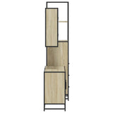 ZNTS 3 Piece Bathroom Furniture Set Sonoma Oak Engineered Wood 3301161