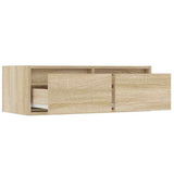 TV Cabinet with LED Lights Sonoma Oak 75x35.5x25 cm 860231