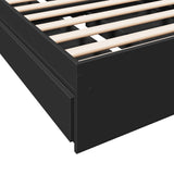 Bed Frame with Drawers without Mattress Black 100x200 cm 3280672