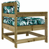 Garden Chairs with Cushions 2 pcs Impregnated Wood Pine 825596