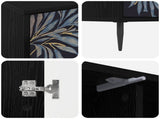 TV Cabinet DOKKUM 102 x 33 x 51 cm Black Oak Engineered Wood 8007057