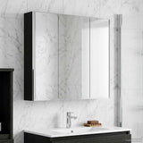 Bathroom Mirror Cabinet Black Oak 73.5 x 15.5 x 70 cm 889256