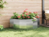 Planter Silver 120 x 60 x 50 cm Galvanised Steel 883708