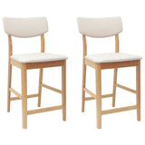 Dining Chairs 2 pcs Natural 48 x 49 x 95 cm Solid Rubber Wood 42020476