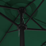 Garden Parasol Green Polyester fabric, Aluminium pole Extra large 44867