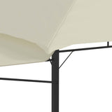 Gazebo with Double Extended Roofs 3x3x2.75 m Cream 180 g/m 48003