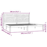 Bed Frame without Mattress White 180x200 cm Super King Solid Wood 3104624