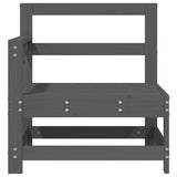 Garden Corner Sofa Grey Solid Wood Pine 825501