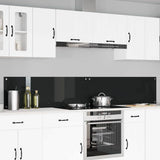 Kitchen Backsplash 2 pcs Black 120 x 40 cm Tempered Glass 3415497