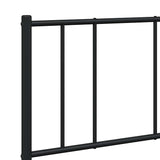 Metal Bed Frame without Mattress with Footboard Black 135x190cm 352497