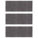 Decking Tile 30 pcs Grey 30 x 30 cm Acacia Hardwood 3444846