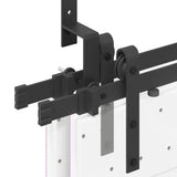 Sliding Door Hardware Kit 305 cm Steel Black 3295739