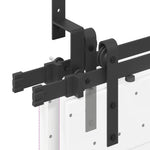 Sliding Door Hardware Kit 213,5 cm Steel Black 3295720