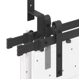Sliding Door Hardware Kit 213,5 cm Steel Black 3295720