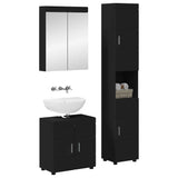 Bathroom Furniture Set TULUM 3 pcs Black 60 x 34 x 63 cm 3398035