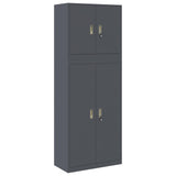 Storage Cabinet 2 pcs Anthracite 80 x 40 x 210 cm Steel 3438743