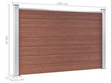 Fence Panel Set WPC 872x146 cm Brown 3070454