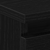 Bedside Cabinet with Drawer 2 pcs Black Oak 50 x 40 x 43.5 cm 862612
