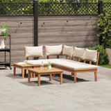 Garden Sofa Set 4 pcs Brown and Cream 3356864