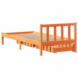 Bed Frame without Mattress Wax Brown 90x200 cm Solid Wood Pine 3301490
