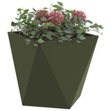 Planter 2 pcs Olive Green 30 x 30 x 30 cm Steel 883815