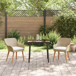 Garden Dining Set with Cushion 3 pcs Beige Poly Rattan 3261691