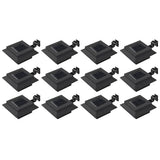 Outdoor Solar Lamps 12 pcs LED Square 12 cm Black 277136