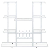 Flower Stand 94.5x25x89 cm White Iron 343120