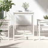 Garden Table White 82.5x82.5x110 cm Solid Wood Pine 824082