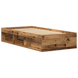 Bed Frame without Mattress Old Wood 75x190 cm Engineered Wood 3329309