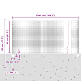 Fence and Post Silver 0.8 x 50 m Steel 3336394