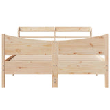 Bed Frame with Headboard 120x190 cm Small Double Solid Wood Pine 3307062
